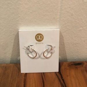 NWT Gorjana dainty silver hoops